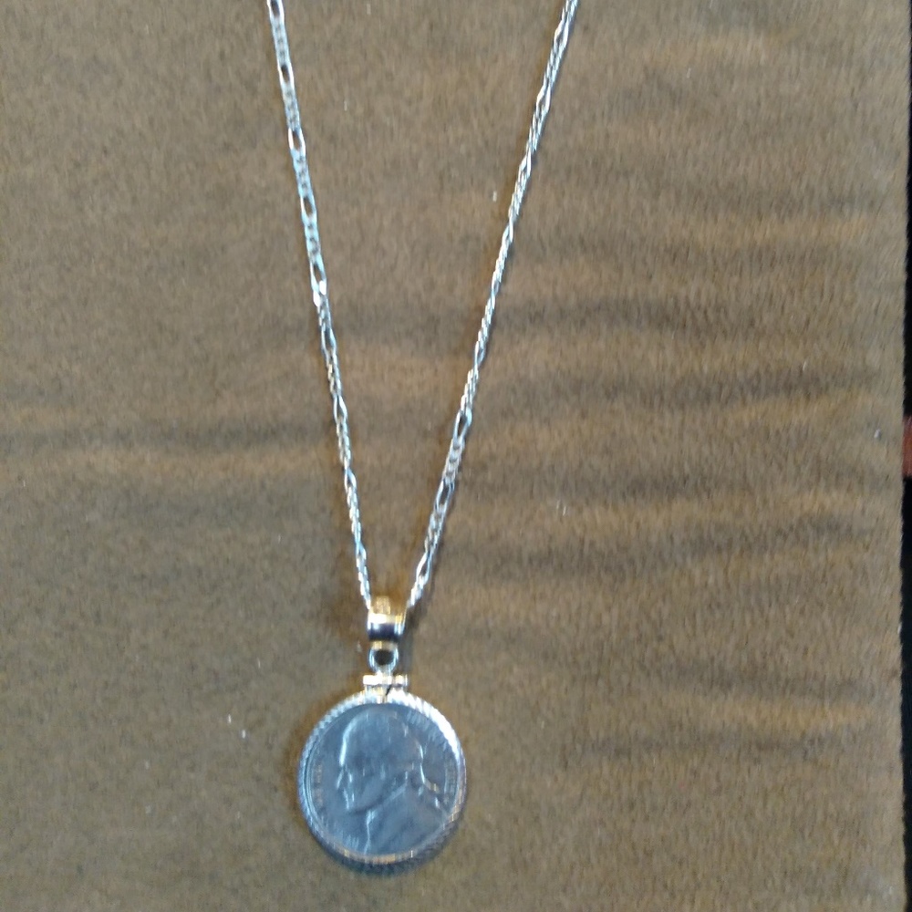 Bezel Coin Holder Pendant w/Chain